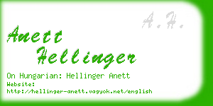 anett hellinger business card